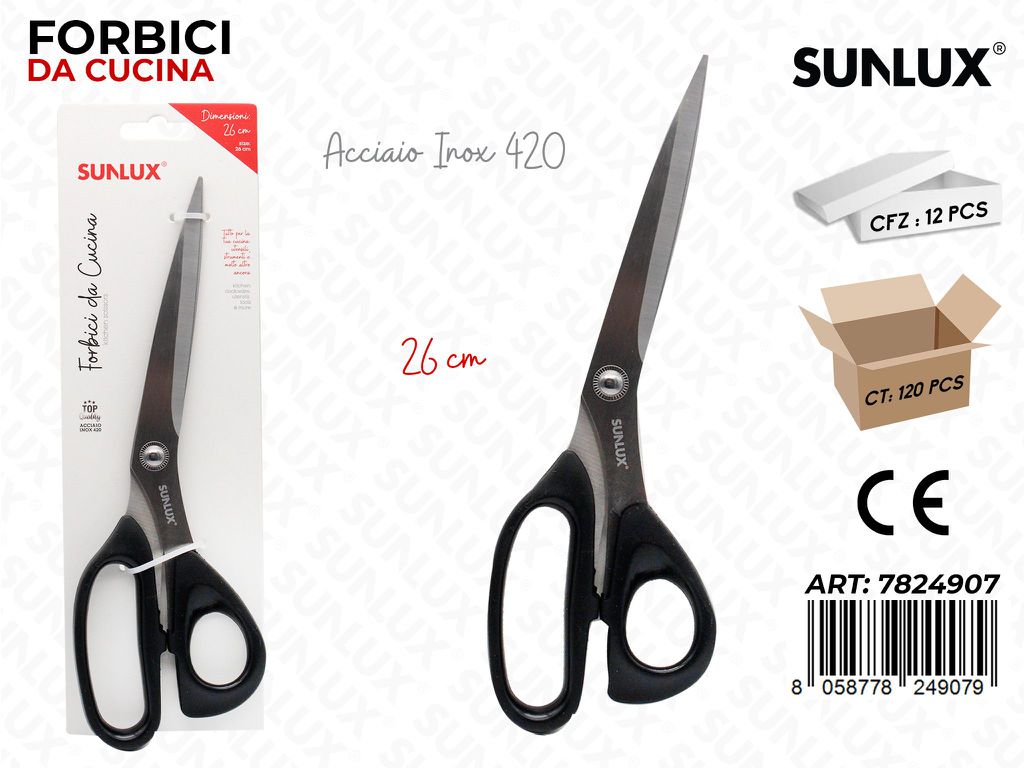 Sunlux Forbici da Cucina Acc. 420 26CM / Pz da 12