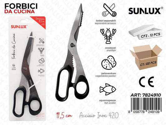 Sunlux Forbici da Cucina Acc. 420 19.5CM / Pz da 12