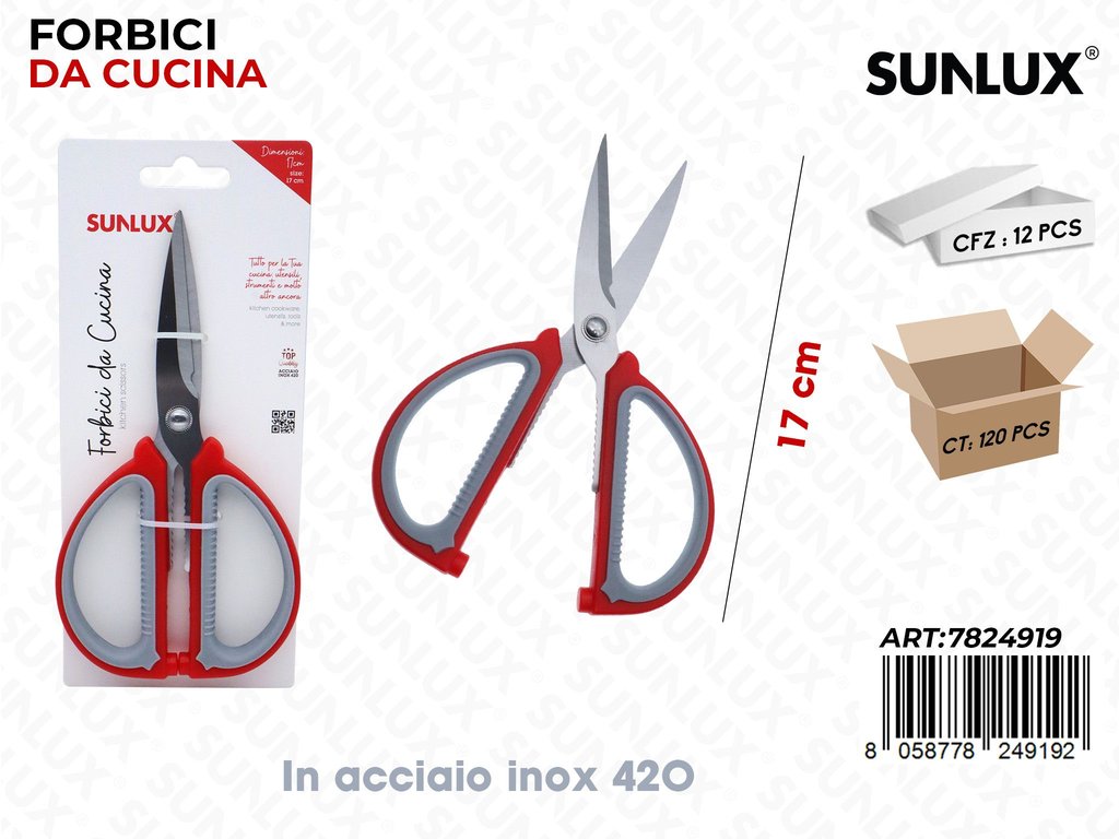 Sunlux Forbici da Cucina ACC.420 17CM