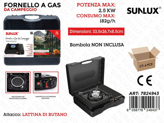 Sunlux Fornello Gas da Camp. 33.5*26.7*8.5CM