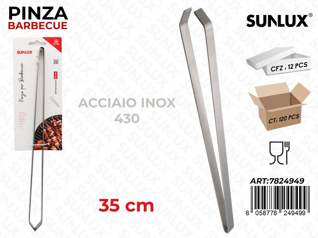 Sunlux Pinza Barbecue Acc.inox 430 35CM
