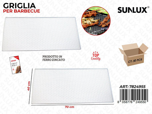 Griglia per Barbecue Ferro Zinzato 70*40CM
