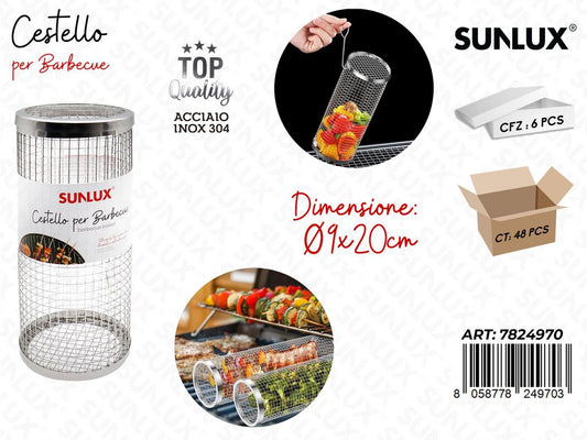 Sunlux Cestello per Bbq Acciaio 304 9*20CM