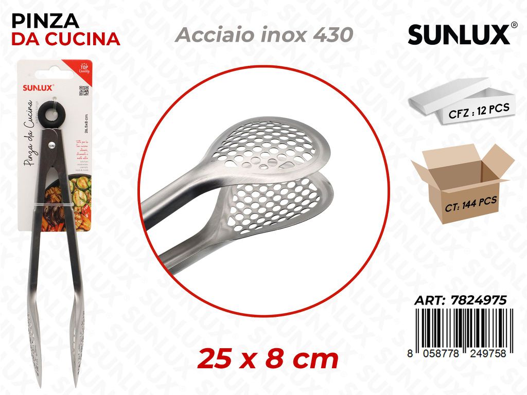 Sunlux Pinza da Cucina Acciaio 430 25*8CM