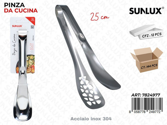 Sunlux Pinza da Cucina Acc. Inox 304 25CM