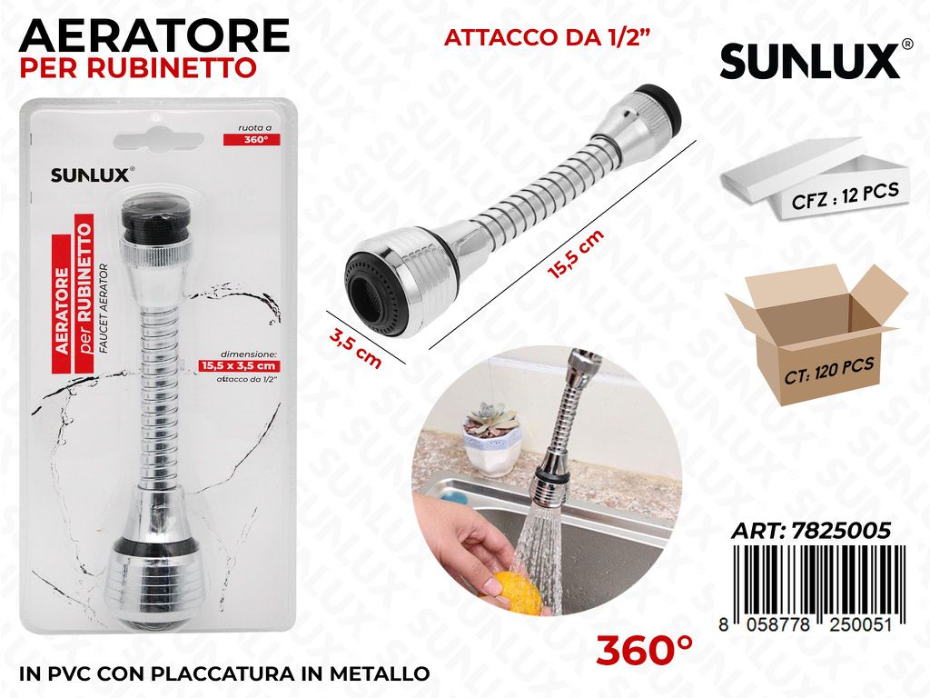 Sunlux Aeratore per Rubinetto 15.5*3.5CM