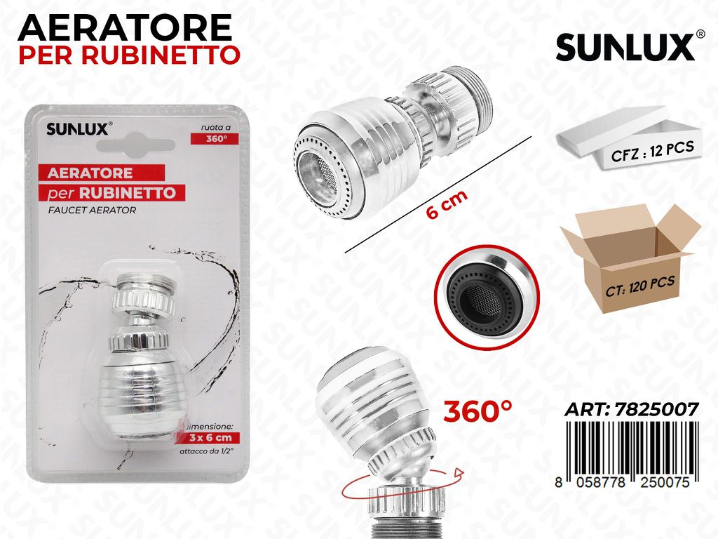 Sunlux Aeratore per Rubinetto 6CM