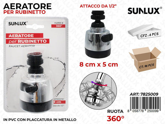 Sunlux Aeratore per Rubinetto Pvc 8*5CM / Pz da 6