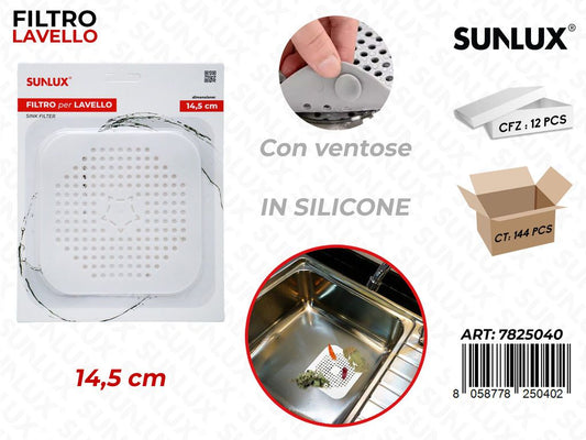 Sunlux Filtro Lavello Silicone 14.5CM