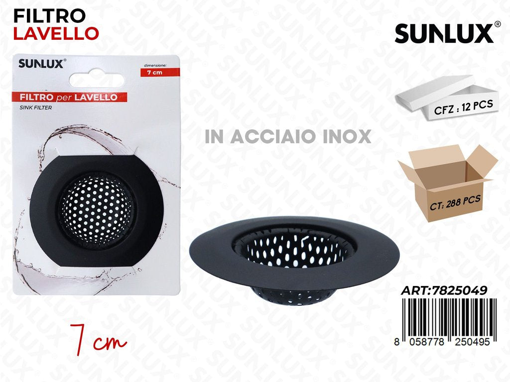 Sunlux Filtro per Lavello Acc. Inox 7CM
