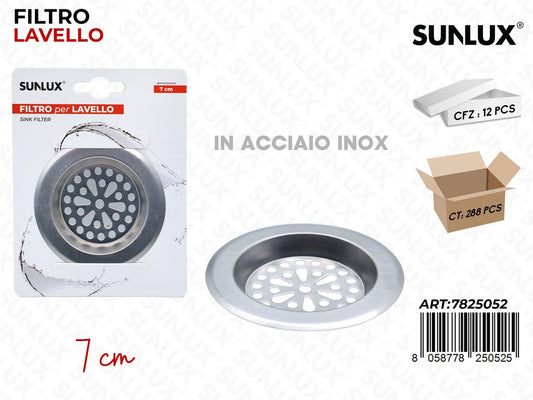 Sunlux Filtro per Lavello Acc. Inox 7CM