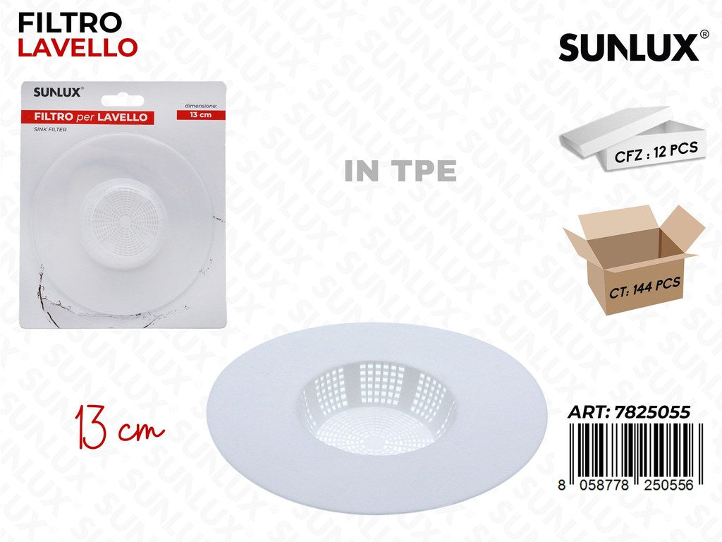 Sunlux Filtro per Lavello in Tpe 13CM