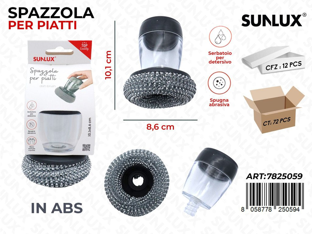 Sunlux Spazzola per Piatti c/Serbatoio Abs 8.6*10.1