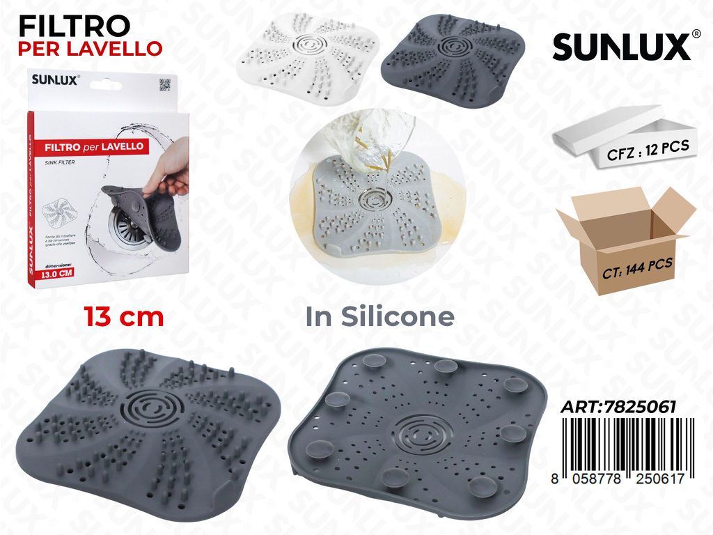 Sunlux Filtro Lavello Silicone Ass. 13CM