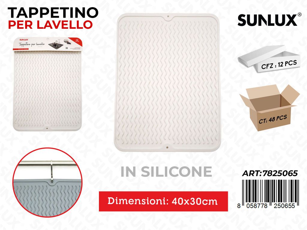 Sunlux Tappetino Lavello Silicone 40*30CM