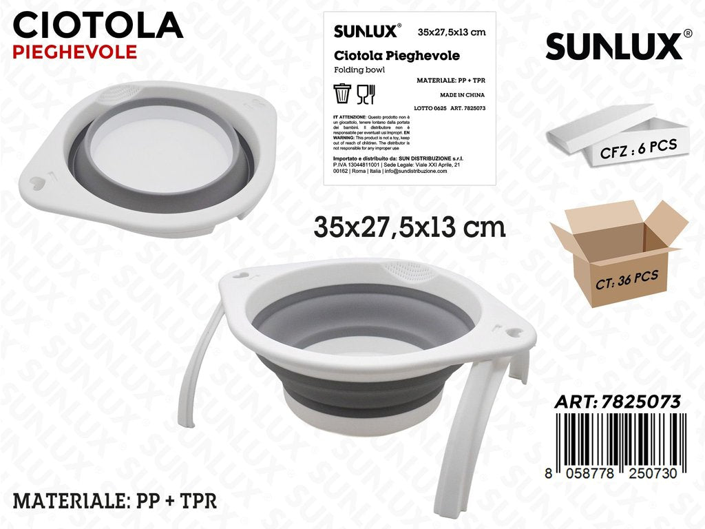 Sunlux Ciotola Pieghevole Plast. 35*27.5*13CM