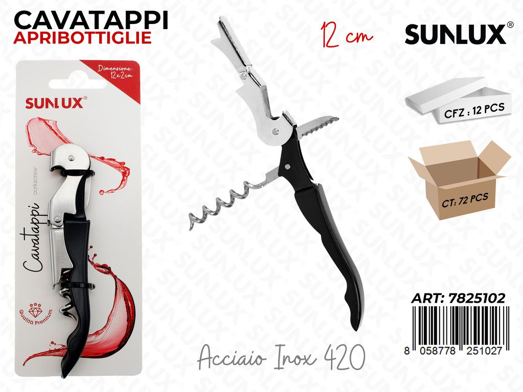 Sunlux Cavatappi Acc. Inox 420 12CM / Pz da 12