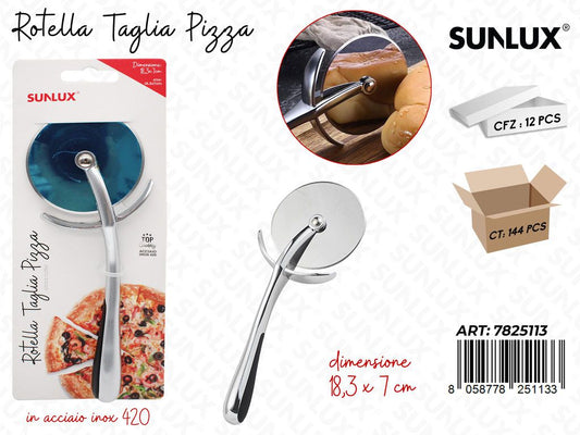 Sunlux Rotella Taglia Pizza Acciaio 420 18.3*7CM