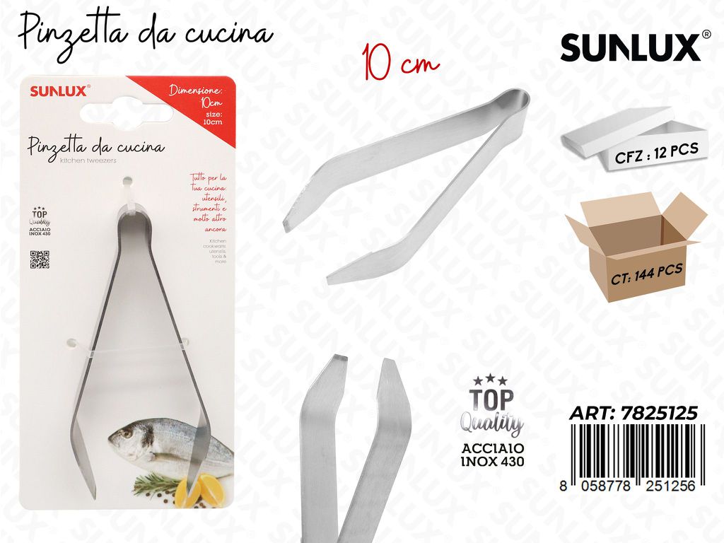 Sunlux Sunlux Pinzetta da Cucina Acciaio 430 10CM