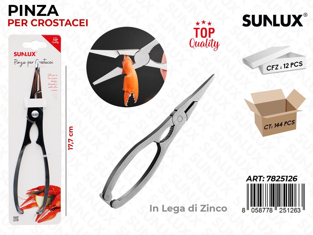 Sunlux Pinza Crostacei Lega di Zinco 17.7CM