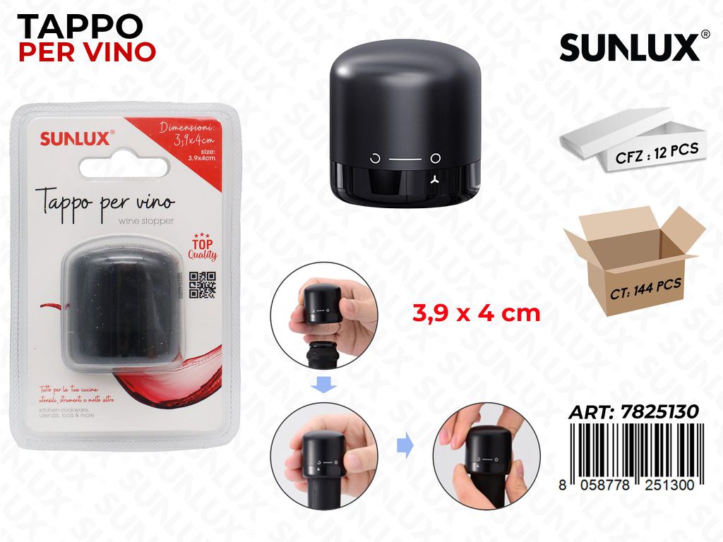 Sunlux Tappo per Vino 3.9*4CM