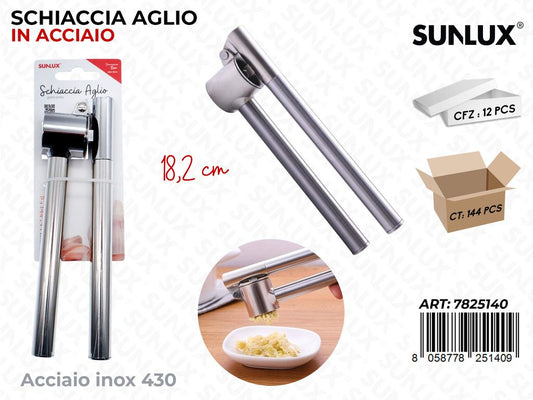 Sunlux Schiaccia Aglio in Acciaio 430 18.2CM