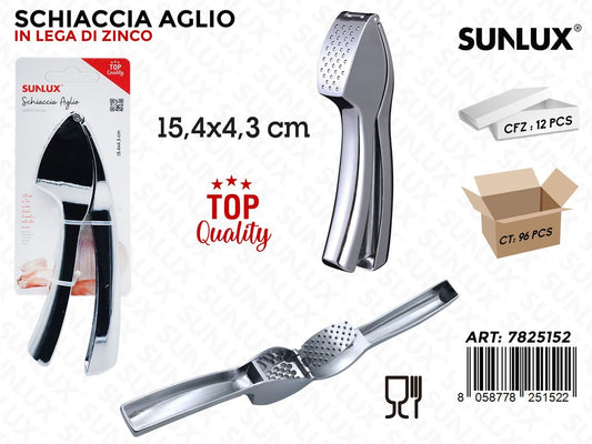 Sunlux Schiaccia Aglio in Lega di Zinco 15.4*4.3CM