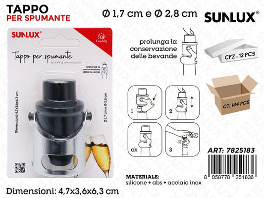 Sunlux Tappo per Spumante Abs 4.7*3.6*6.3CM