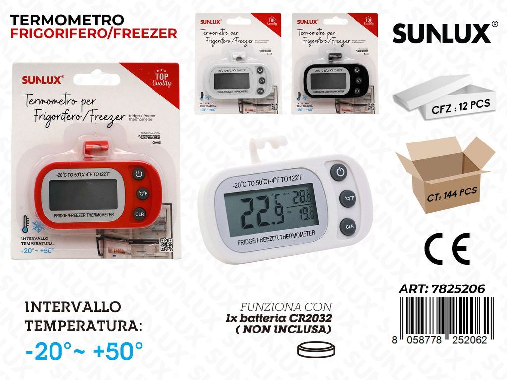 Sunlux Termometro per Frigo-freezer -20 50