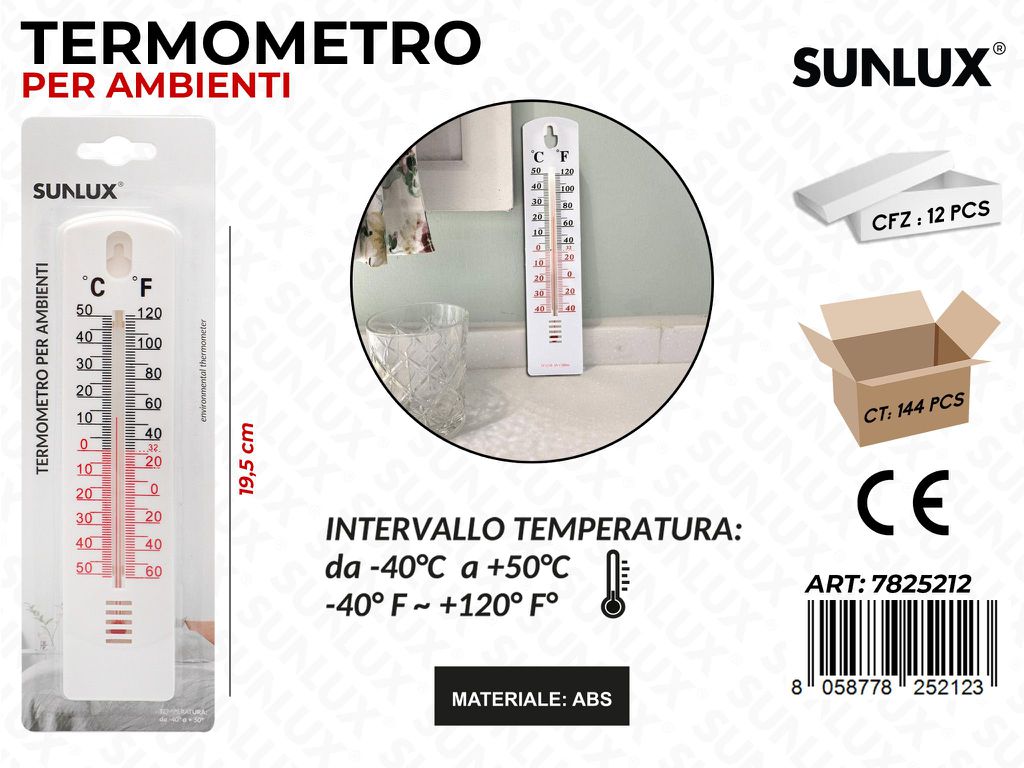 Sunlux Termometro per Ambiente 19.5CM