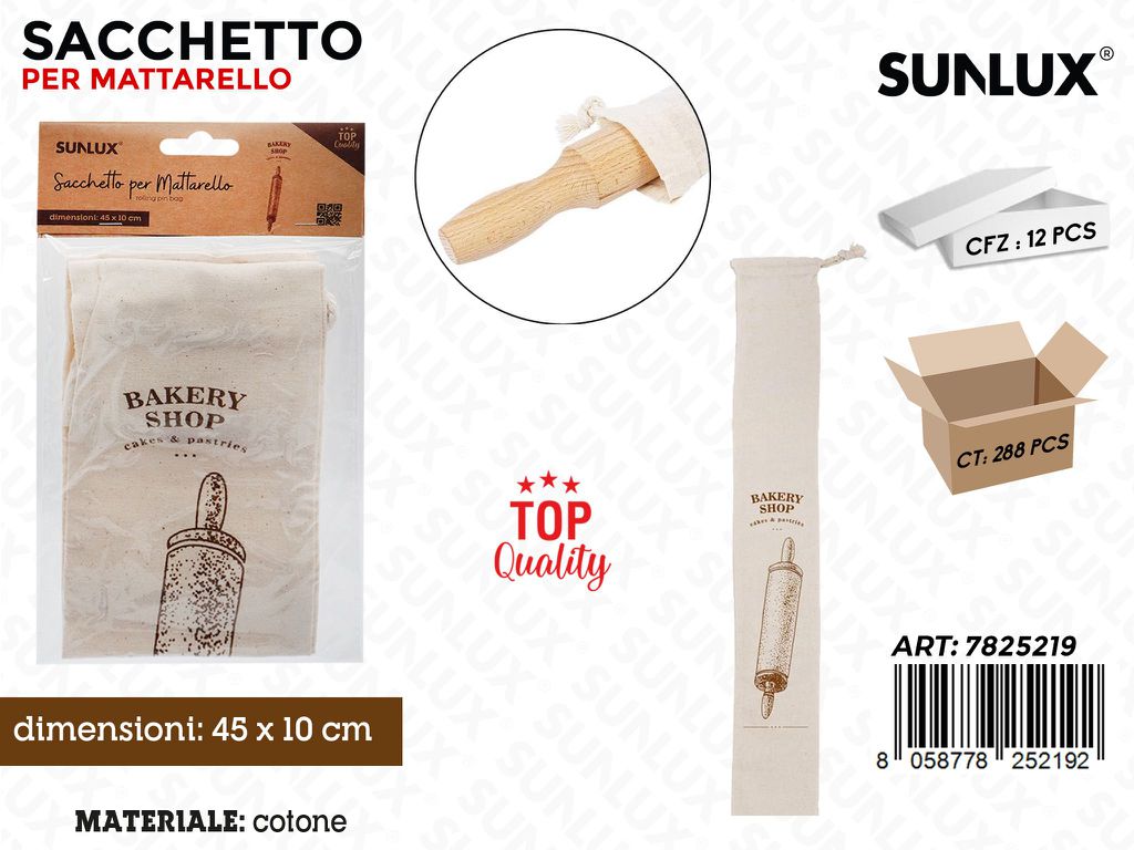 Sunlux Sacchetto Mattarello Cotone 45*10CM