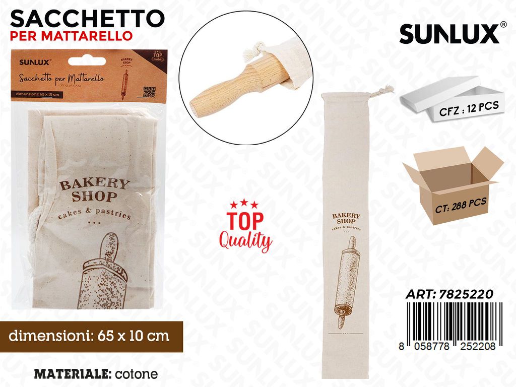 Sunlux Sacchetto Mattarello Cotone 65*10CM