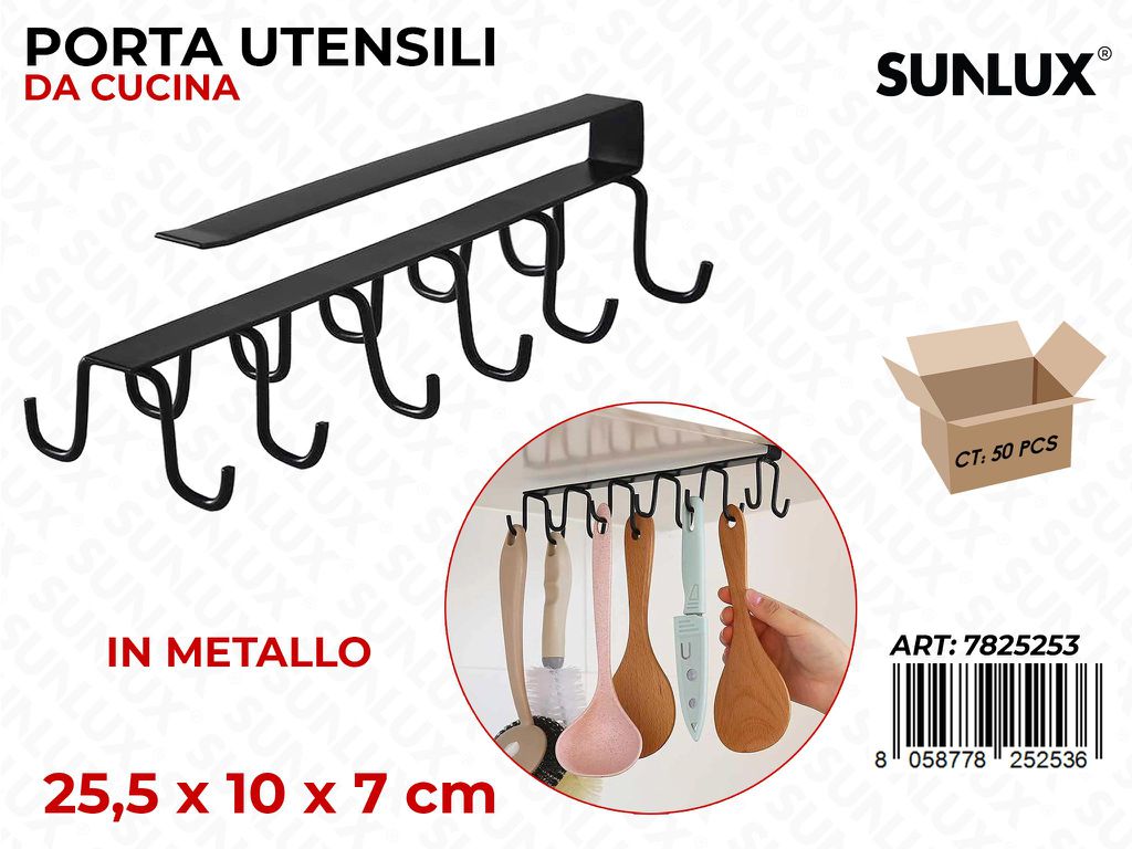 Sunlux Porta Utensili in Metallo 25.5*10*7CM