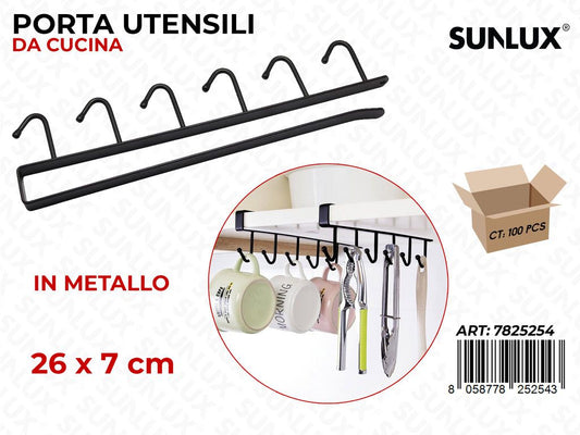 Sunlux Porta Utensili in Metallo 26*7CM