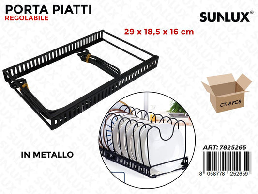 Sunlux Porta Piatti Regolabile Metallo 29*18.5*16CM