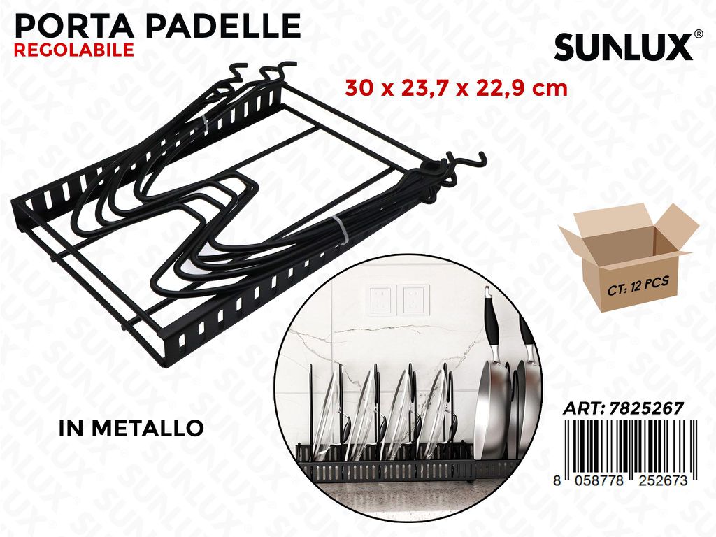 Sunlux Porta Padelle Reg. Metallo 30*23.7*22.9CM