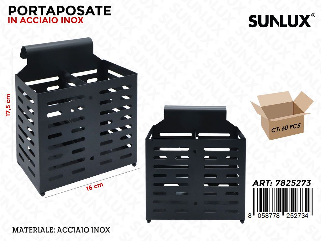 Sunlux Portaposate Acc. Inox 16*17.5CM