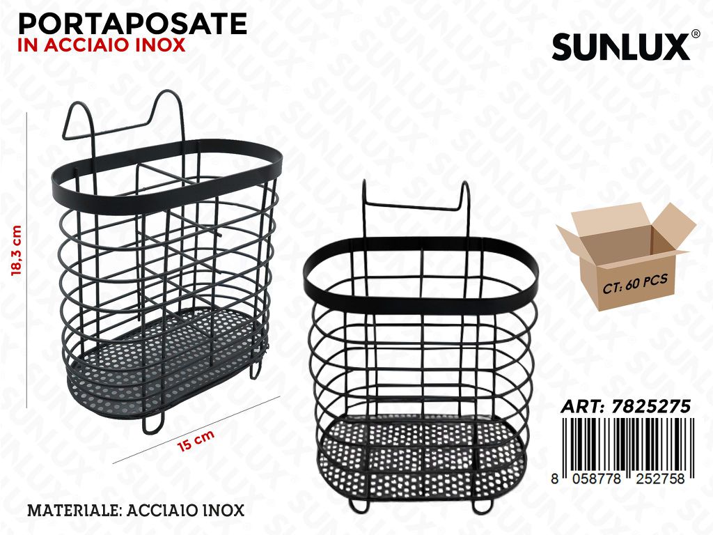 Sunlux Portaposate Acc. Inox 15*18.3CM