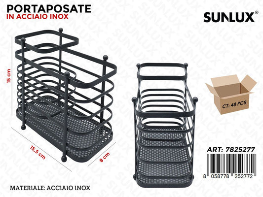 Sunlux Portaposate Acc. Inox 15.5*15*8CM