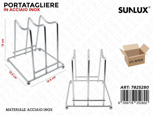 Sunlux Portatagliere Acc. Inox 12.5*12.5*13CM