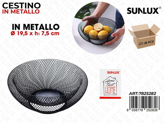 Sunlux Cestino Frutta in Metallo 19.5*7.5CM