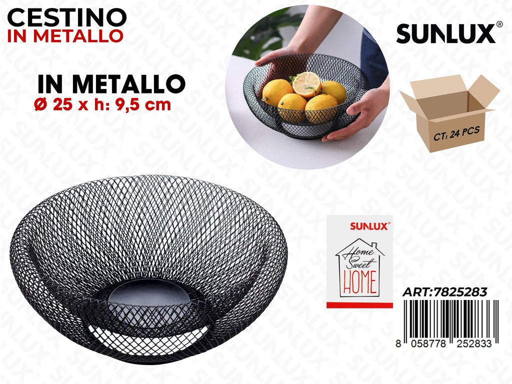 Sunlux Cestino Frutta in Metallo 25*9.5CM