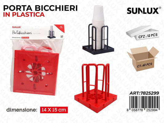Sunlux Porta Bicchieri Plast. 14*15 Cm