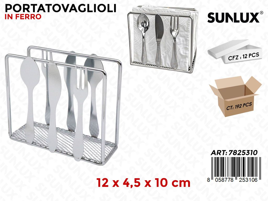 Sunlux Porta Tovaglioli Ferro 12*4.5*10CM
