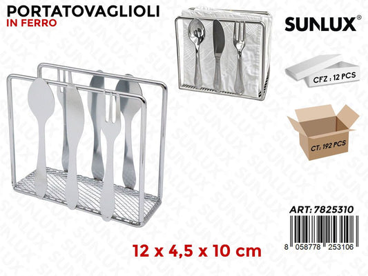 Sunlux Porta Tovaglioli Ferro 12*4.5*10CM