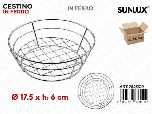Sunlux Cestino in Ferro D.17.5*6CM
