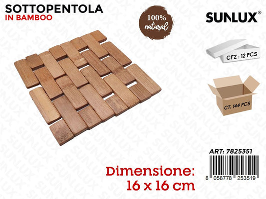 Sunlux Sottopentola Bamboo 16*16CM