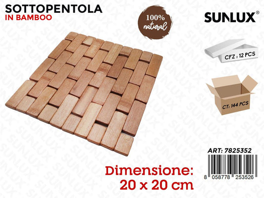 Sunlux Sottopentola Bamboo 20*20CM