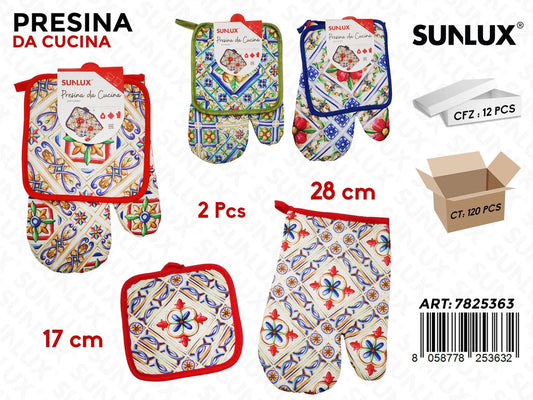 Sunlux Presina da Cucicna c/Guanto 2PCS Ass.