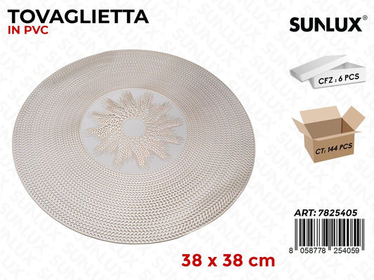 Sunlux Tovaglietta in Pvc Rilievo 38CM